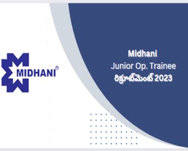 Midhani Recruitment Jot Sot Apply Telugu Apply Online Midhani