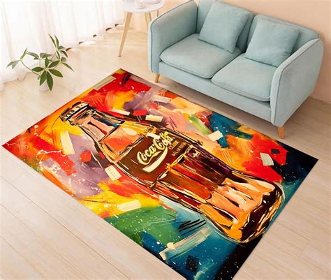 Coca Cola Carpet Coca Cola Retro Bottle Rug Colorful Rug Coke Gift