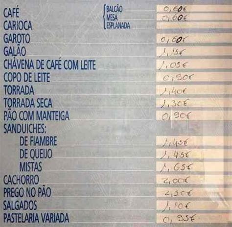 Menu At Bom Paladar Pub Bar Lisbon R Luc Lia Sim Es