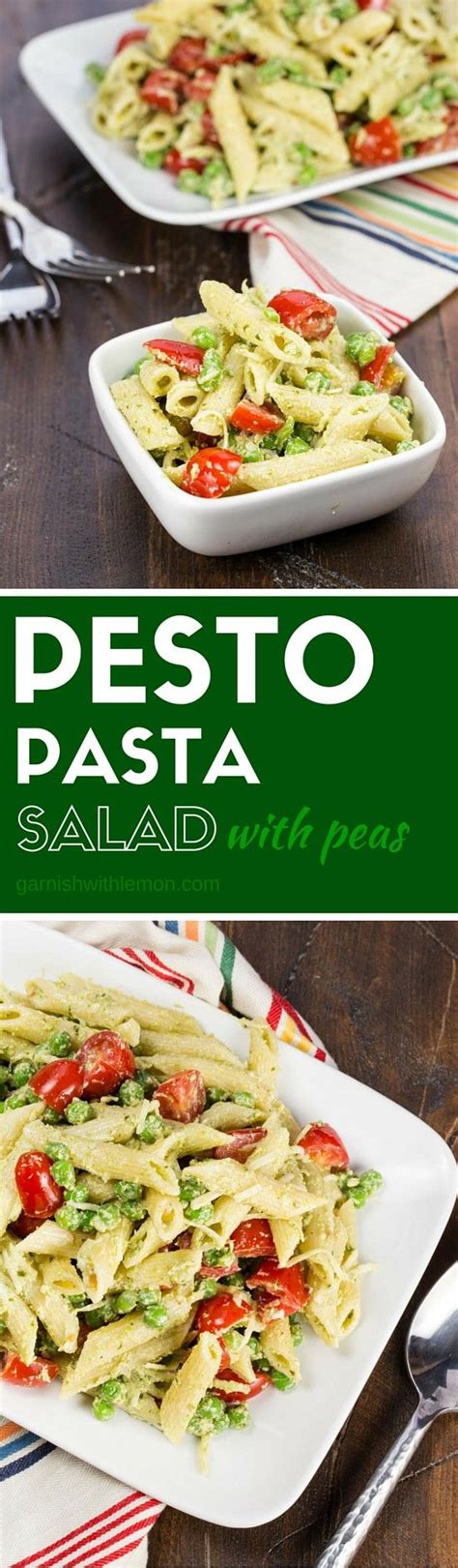 Pesto Pasta Salad With Peas And Tomatoes