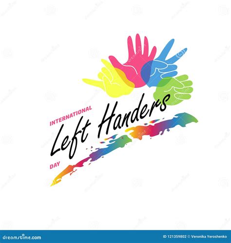 Left Handers Day Stylish Concept. Vector. Stock Vector - Illustration ...