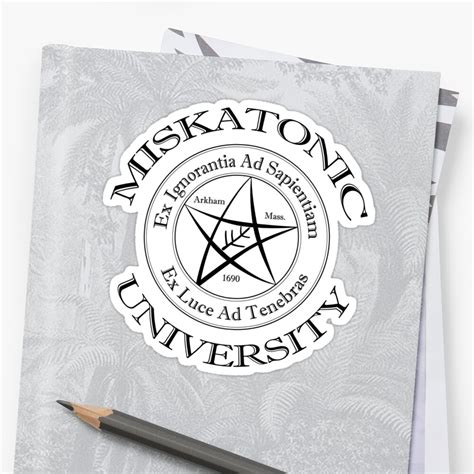 "Miskatonic University Logo" Sticker by AtlantianKing | Redbubble