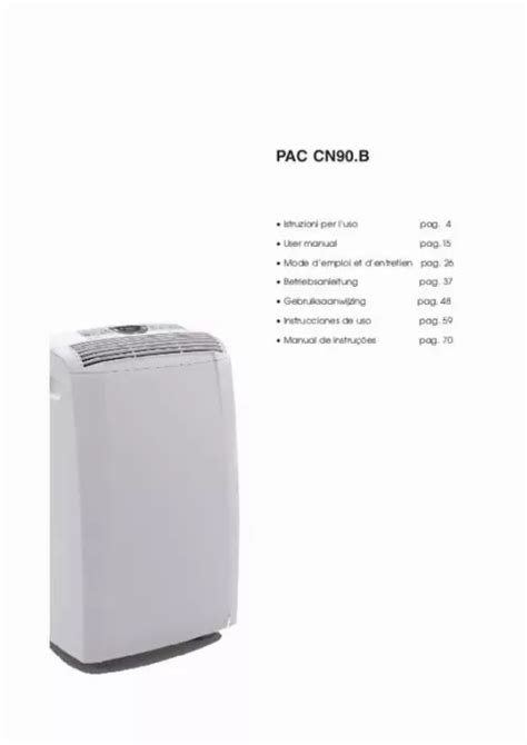 Notice DELONGHI PAC CN90 climatiseur Trouver une solution à un