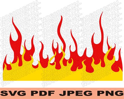 Flames Svg Fire Pattern Svg Fire Svg Fire Ball Svg Etsy