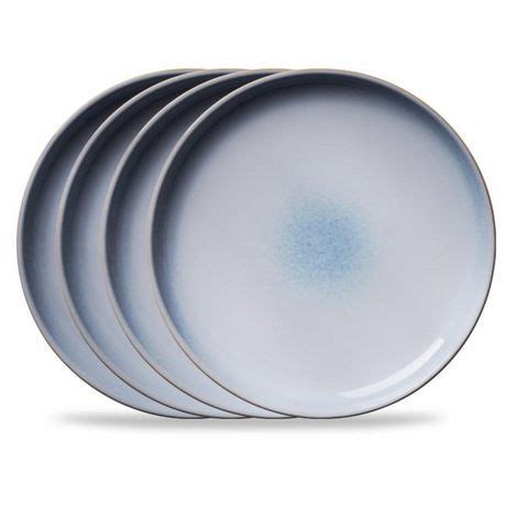 Corelle Stoneware Dinner Plates Nordic Blue Reactive Glaze 4 Pack