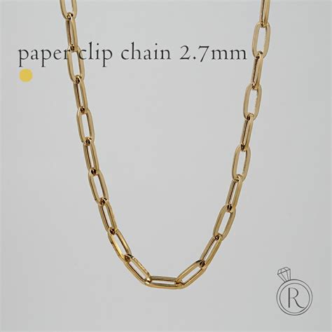 【楽天市場】ネックレス 18k ペーパークリップネックレス K18 ペーパークリップ 18金 ゴールド レディース 女性用 メンズ ジュエリー