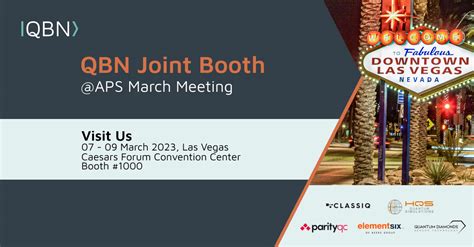 Qbn Joint Booth Aps March Meeting 2023 ‣ Qbn Quantum Business Network