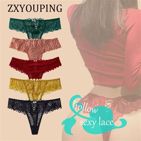 Zxyouping Calcinha Sexy Para Mulheres Lingerie T Costas Baixas Oca