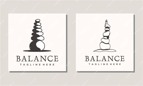 Premium Vector Stone Rock Balancing Logo Design Spa Wellness Vector