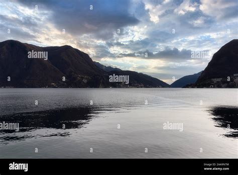 Overview of Lake Lugano in Switzerland Stock Photo - Alamy