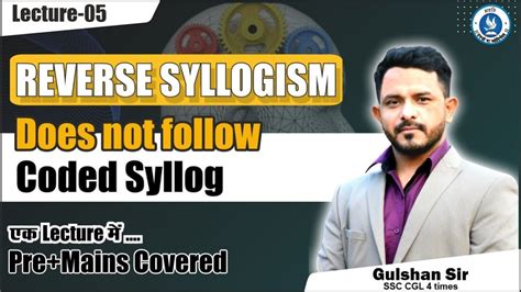 Syllogism From Basic To Advanced II Reverse Syllogism II Lecture 5 II