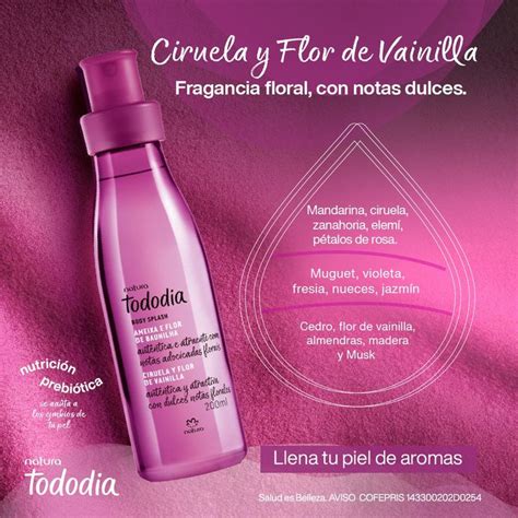 Body Splash Ciruela Y Flor De Vainilla Fragancia Perfume De Mujer