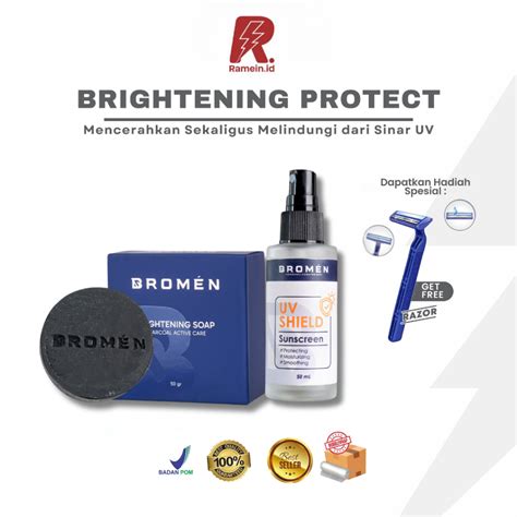 Jual BROMEN BRIGHTENING PROTECT Skincare Pria Pencerah Dan Pelindung