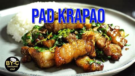 Pad Krapao Moo Krob Pad Krapao With Crispy Pork Belly Th Youtube