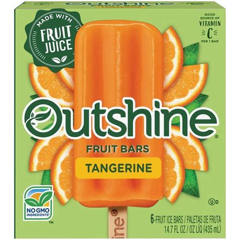 Outshine Tangerine Fruit Bars 6 Ct Instacart