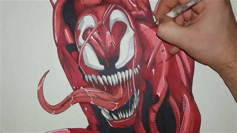 How To Draw Carnage From Spiderman Step By Step YouTube