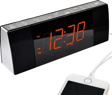 ITOMA Bluetooth With Radio Alarm Clock Digital FM Radio Dual Alarm