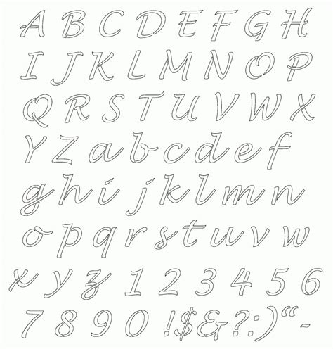 Lettering | Templates | Free Printable Letter Stencils, Letter - One ...