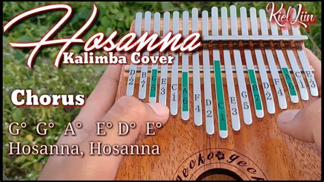 HOSANNA HILLSONG KALIMBA COVER WITH LETTER CHORDS NOTES AND LYRICS