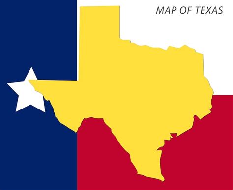 Premium Vector | Vector map of Texas with flag background