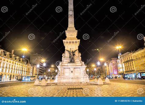 Monument To the Restorers at Restauradores Square in Lisbon, Portugal Editorial Stock Photo ...