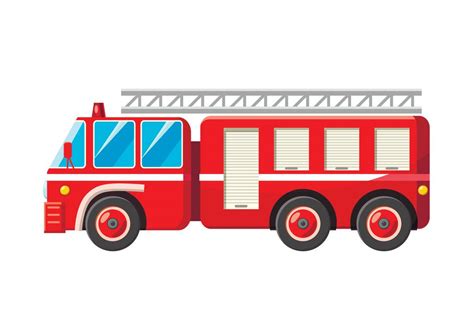 Fire Truck Ladder Fireman Artistic Drawing Mural inch Poster 36x54 inch ...