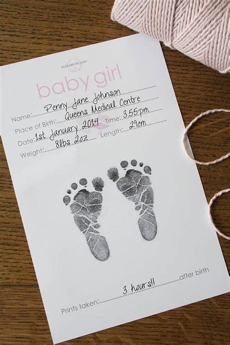 Baby Hand And Foot Inkless Print Certificate Baby Hand And Foot