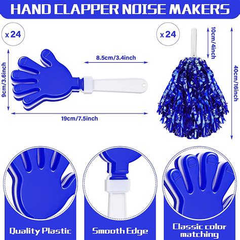 Buy Sosation Pcs Cheerleading Pom Poms Hand Clappers And Thunder