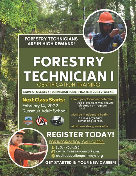 Earn a Forestry Technician I Certification in 7 weeks! Free Training!