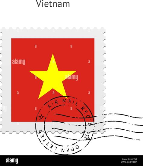 Vietnam Flag Postage Stamp Stock Vector Image And Art Alamy