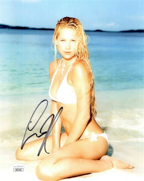 ANNA KOURNIKOVA HAND SIGNED 8x10 COLOR PHOTO SEXY WHITE BIKINI POSE JSA Autographia