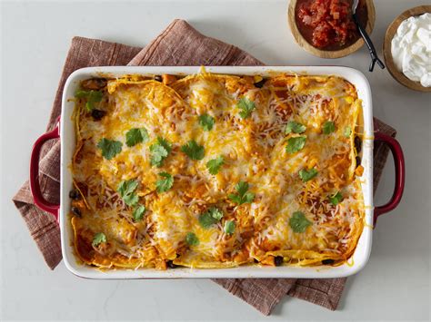 Sweet Potato And Black Bean Enchilada Bake