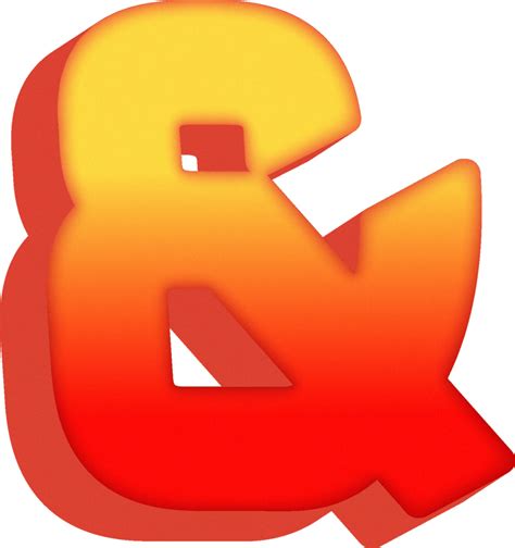 And D Bold Orange Alphabet Letter Png