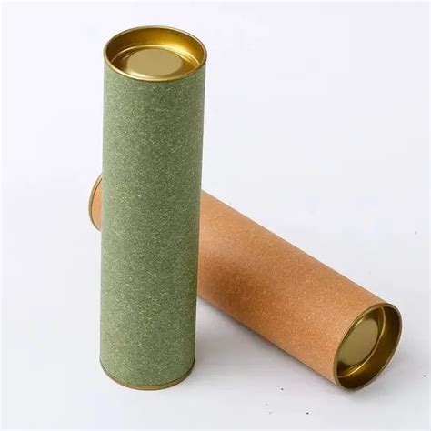 Custom Printed Cylinder Cardboard Food Grade Round Kraft Container