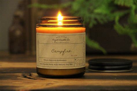 Campfire Scented Soy Wax Candle Hand Poured In California Etsy