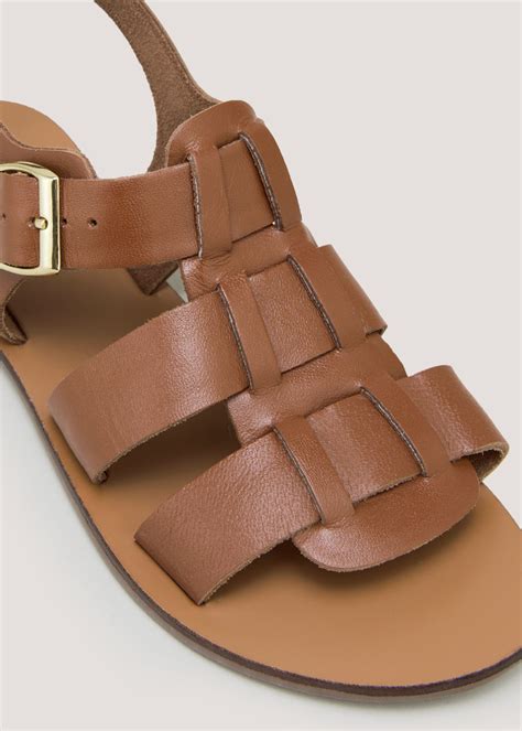 Tan Leather Gladiator Sandals Matalan