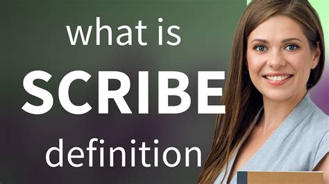 Scribe — what is SCRIBE definition - YouTube