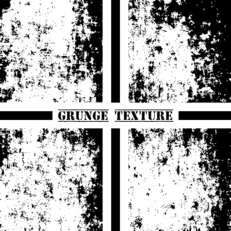 Textura Grunge En Blanco Y Negro Conjunto De Texturas Grunge