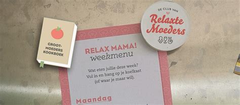 Weekmenu Club Van Relaxte Moeders