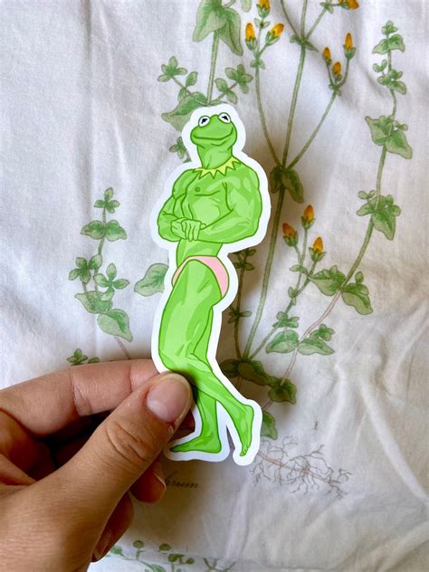 Buff Kermit the Frog Stickers Original Vinyl Sticker Water - Etsy