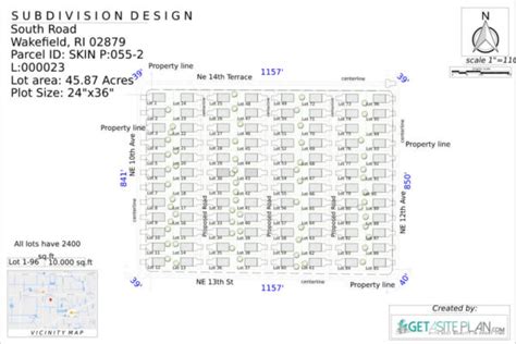 Subdivision plan and design - Layout and Site planning - GetASitePlan