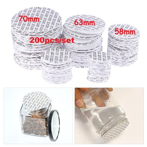 200pcs Self Adhesive Foam Press Seal Cap Liners Cosmetic Jar Bottle Pot