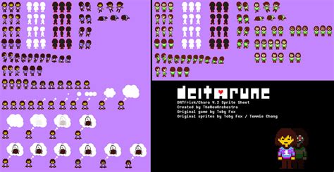 Deltarune - DR!Frisk/Chara V.2 Sprite Sheet by 998TheNewOrchestra on ...