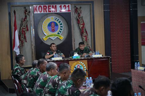 DANREM 121 ABW TERIMA TIM AUDIT KINERJA DARI ITJEN TNI KlewangNews