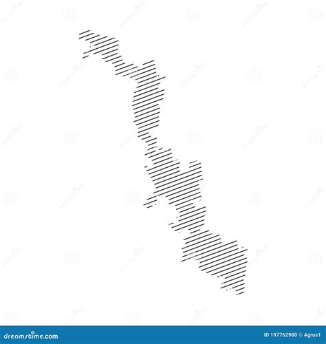 Lines Map of Transnistria Isolated on White Background Stock Vector ...