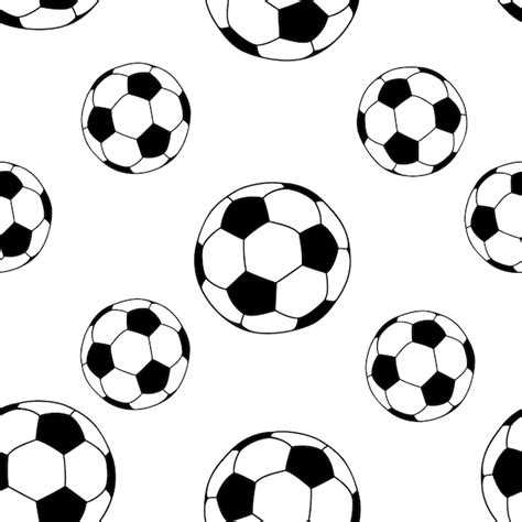 Premium Vector Seamless Pattern Soccer Ball Simple Design For