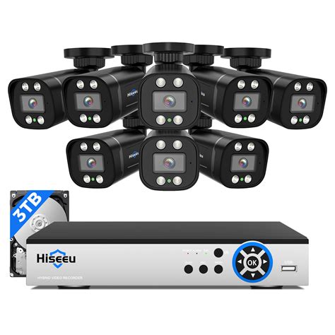 Hiseeu 5MP 8ch Wired Security Camera System Home CCTV Camera Security ...