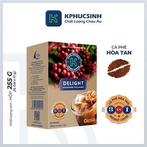 CÀ PHÊ HÒA TAN DELIGHT 3 IN 1 255G