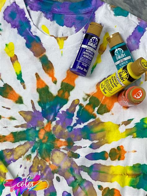 How To Tie Dye With Acrylics Paint Color Me Crafty