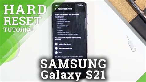 Samsung Galaxy S21 Factory Reset Restore Defaults On